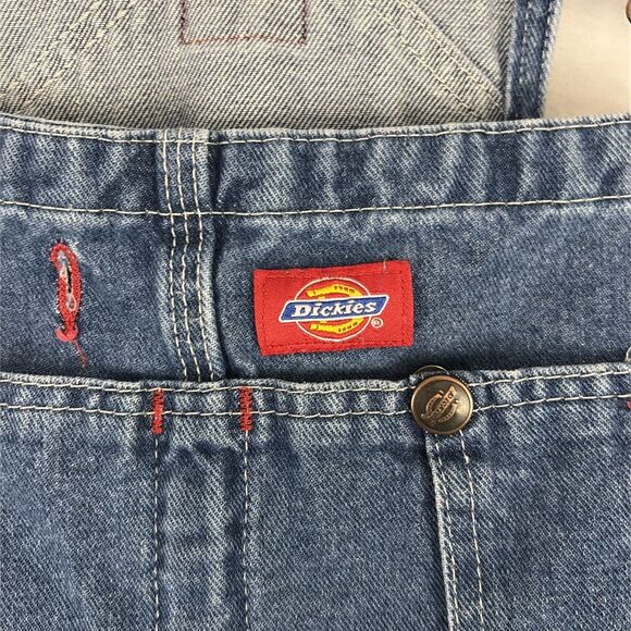 Dickies Men's 8396 Stonewashed Denim Bib Overalls 8396SNB Size 46x32 - Picture 4 of 7